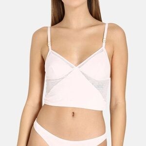 NWT Stella McCartney Annabelle Dashing Cropped Top Bra Pink Blush Small